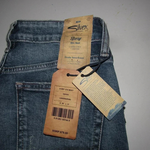 NWT SILVER Avery High-Rise Boot Jeans Size 25 - Picture 8 of 8